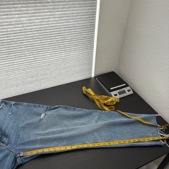 Old Navy Extra High Rise Sky High Straight Leg Distressed Jeans Women's Size 16 - Picture 9 of 12